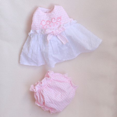 Anuk Vichy Vestido y Braguita Rosa