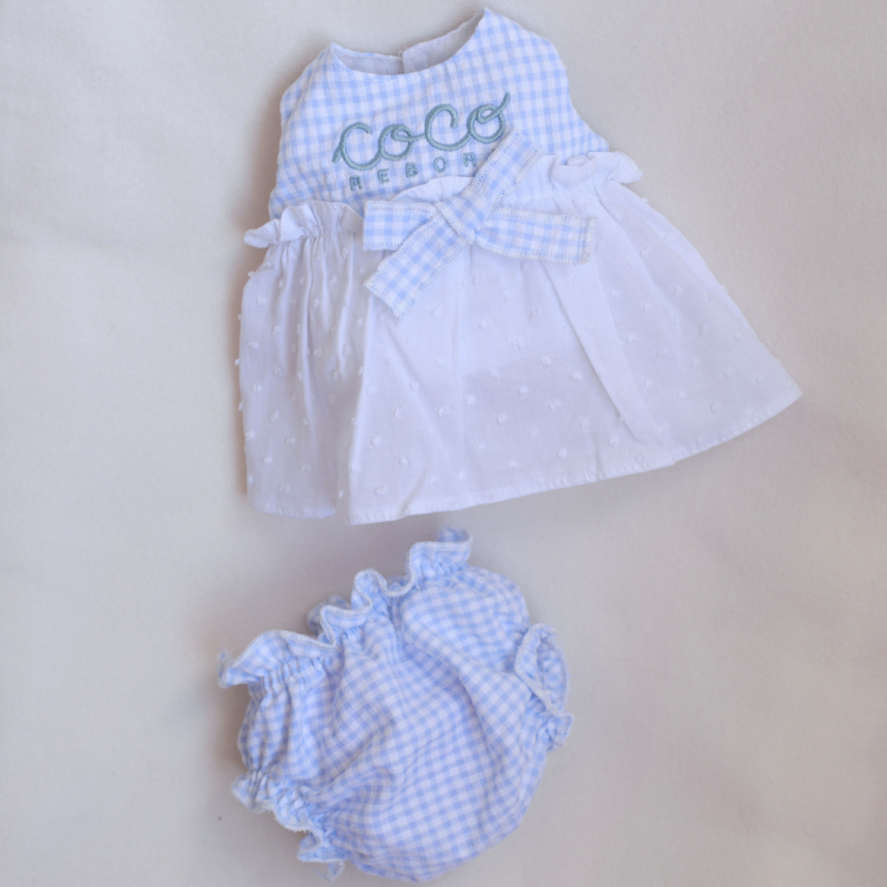 Anuk Vichy Vestido y Braguita Celeste