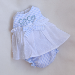 Anuk Vichy Vestido y Braguita Celeste