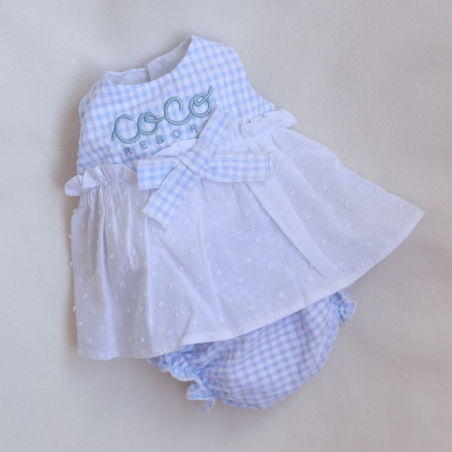 Anuk Vichy Vestido y Braguita Celeste