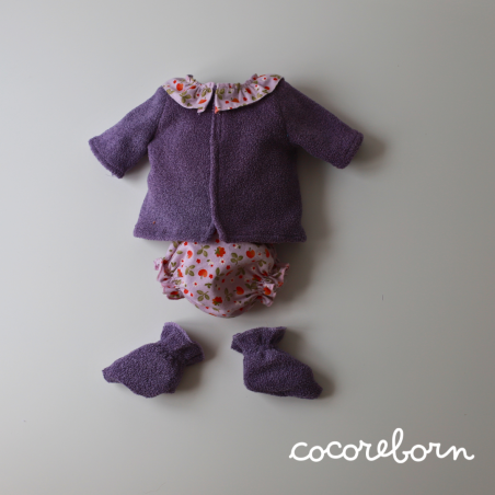 Conjunto Morado Flores MF