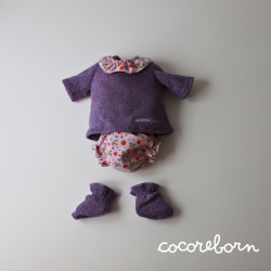 Conjunto Morado Flores MF