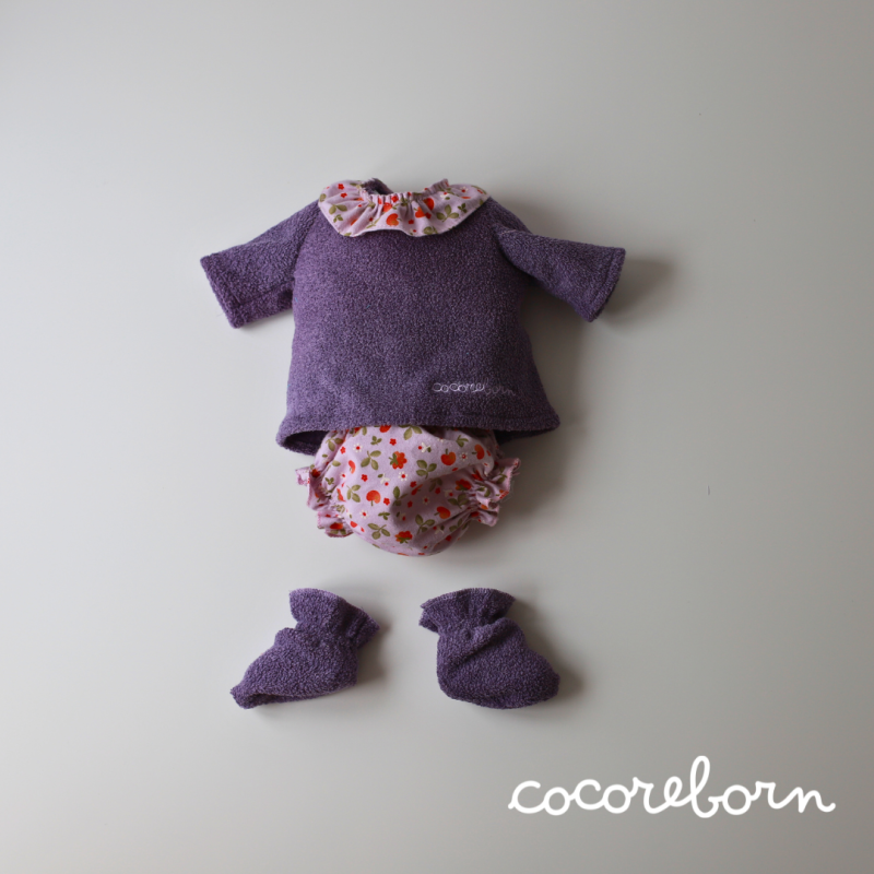 Conjunto Morado Flores MF
