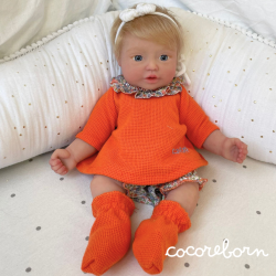 Mini Conjunto Naranja Flores MF