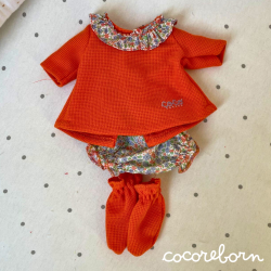 Mini Conjunto Naranja Flores MF