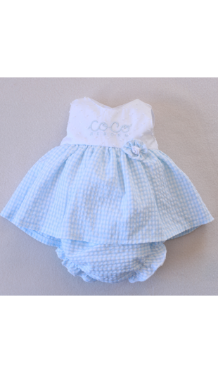 Vichy Blue Dress and Panties