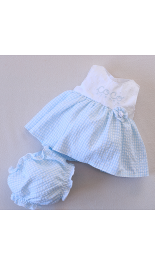 Vichy Blue Dress and Panties