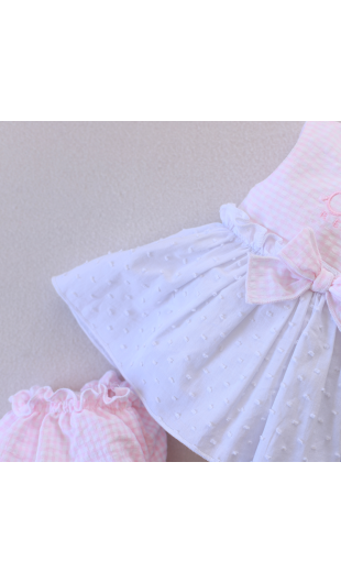 Vichy Rosa Vestido y braguita